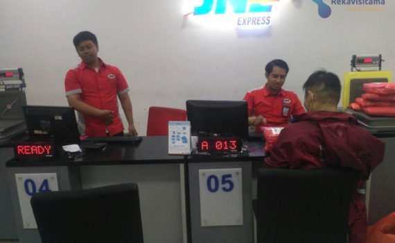 mesin antrian vorsea - jne - kurir