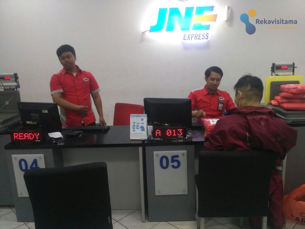 mesin antrian vorsea - jne - kurir